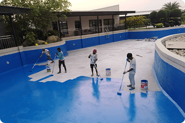 Swimming pool water proofing