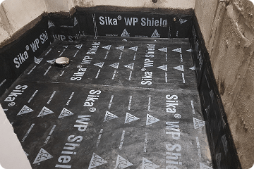 Sunken roof slab water proofing work