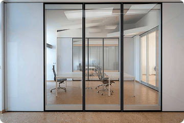 Glass partitions