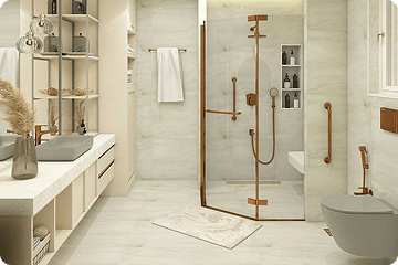 Sanitary & CP fittings installation per bathroom